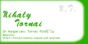 mihaly tornai business card